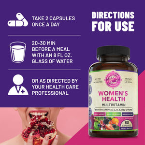 WHOLE WORLD WELLNESS Womens Daily Multivitamin Multimineral Supplement for Energy, Mood, Focus, Hair, Skin & Nails. Made for Women with 30+ Nutrients, Fruit & Energy Blend. Womens Vitamins, USA Made. WHOLE WORLD WELLNESSBuy Supplements Australia