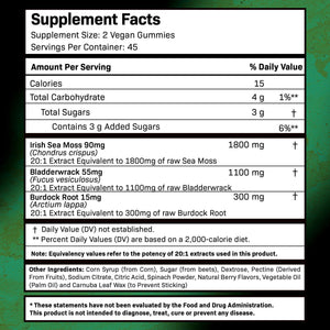 WELLNESS LABSRX Sea Moss Gummies, 3200mg Irish Sea Moss Mixed Berry Flavor with Maximum Potency Bladderwrack and Burdock Root - Supports Skin, Energy and Immunity - 180 Count WELLNESS LABSRXBuy Supplements Australia
