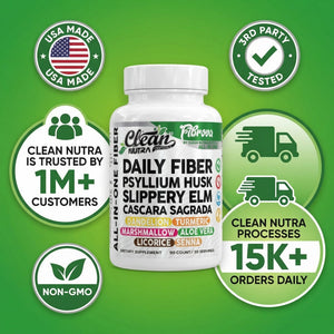 Fiber Supplement Capsules Slippery Elm Psyllium Husk Cascara Sagrada Dandelion Root Turmeric Supplement Aloe Vera Licorice Senna Marshmallow Root Digestive Health Cleanse 90 Pills by Clean Nutra Clean NutraceuticalsBuy Supplements Australia