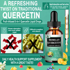Quercetin Liquid Drops, Quercetin with Bromelain Elderberry Nettle Leaf Vitamin C Liquid Supplements, High Absorption Quercetin Liquid Drops for Women Men, Healthy Immune Antioxidant Support, Non-GMO Vita letuoBuy Supplements Australia