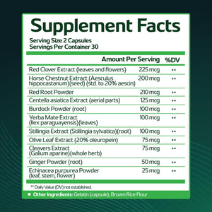 Lymph Savior - Plant-Based Lymphatic Support Supplement with Red Clover, Horse Chestnut & Burdock Root for Fluid Balance & Daily Wellness - Non-GMO, Made in USA - 30-Day Supply, 1 Bottle Lymph SaviorBuy Supplements Australia