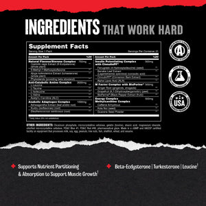 Animal M-Stak - Muscle Builder and Anabolic Mass Gainer Supplement for Bodybuilding - Lean Muscle Growth, Amino Complex and Pre Workout Energy, 21 Packs AnimalBuy Supplements Australia