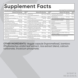 Sports Research® Multivitamin – Advanced Formula - 23 Essential Vitamins & Minerals with CoQ10 & Iodine - Daily Nutrient Support*- Non-GMO Tested & Gluten-Free -60 Veggie Capsules Sports Research buy supplements Au