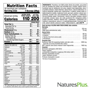 NaturesPlus Ultra Hair Thick Shake - 1 lb - French Vanilla Flavor - Hair Protein Powder for Healthy Growth - With Biotin & Amino Acids - Non-GMO, Gluten-Free - 16 Servings NaturesPlusBuy Supplements Australia