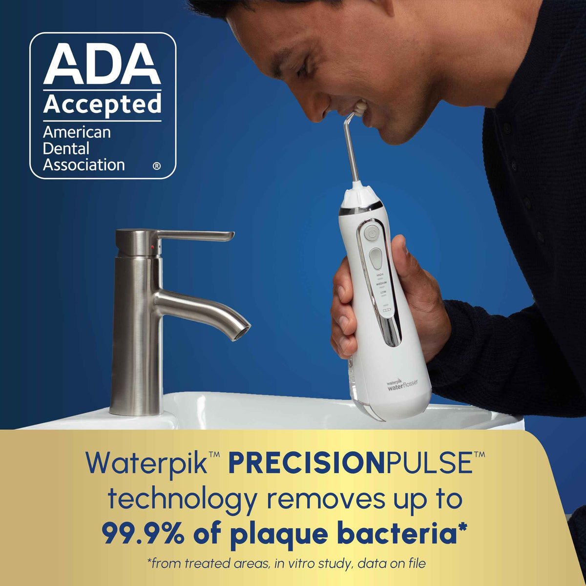 Waterpik Cordless Advanced 2.0 Water Flosser For Teeth, Gums, Braces, Dental Care With Travel Bag and 4 Tips, ADA Accepted, Rechargeable, Portable, and Waterproof,