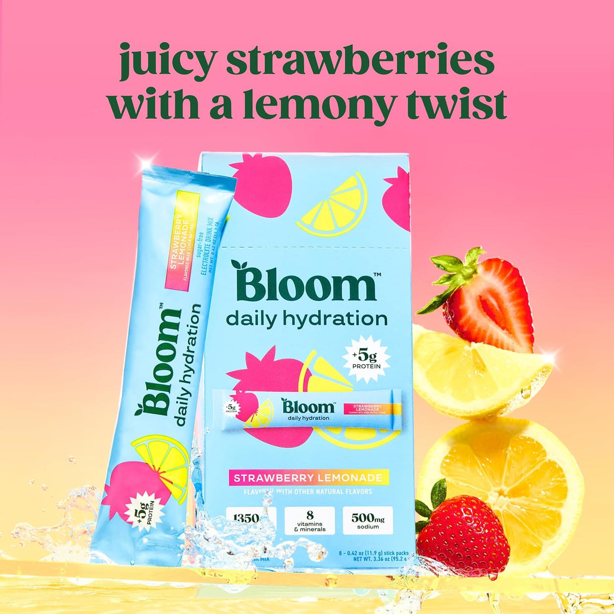 Bloom Energy Sticks Cherry Lime and Hydration Sticks Strawberry Lemonade Bundle