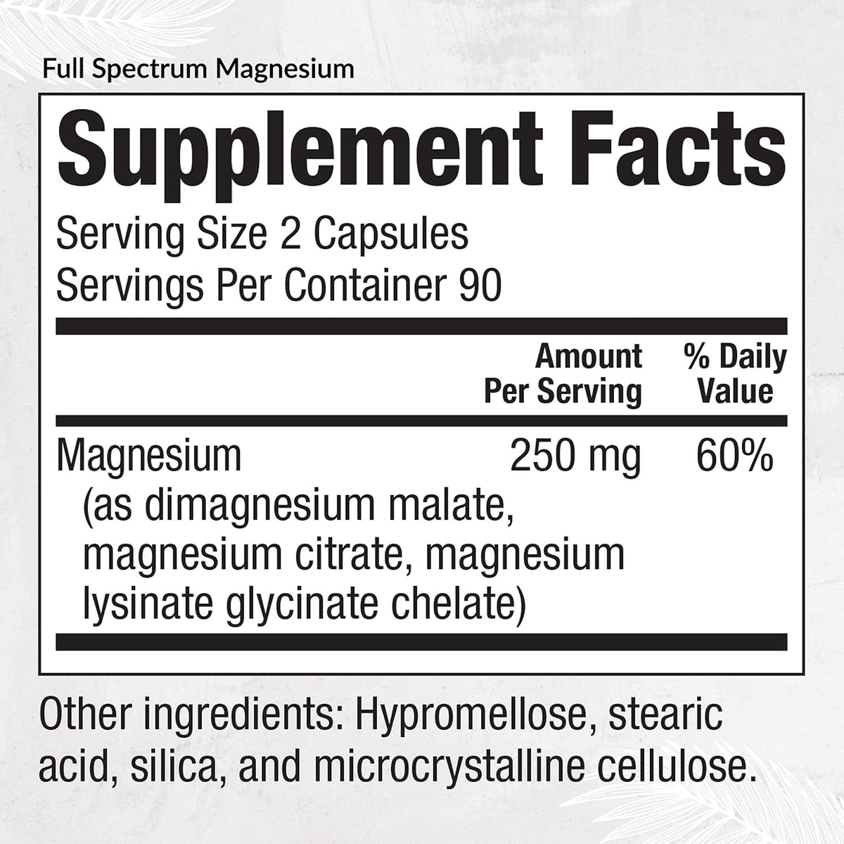EquiLife Full Spectrum Magnesium Supplement, 250mg a Serving, 180 Capsules | Bioavailable Mineral Blend | Supports Muscle Health, Promotes Healthy Sleep, Mood Balace & Heart Health | Non-GMO