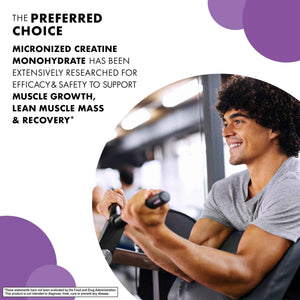 BlueBonnet Nutrition Micronized Creatine Monohydrate 5 g – Supports Lean Muscle Mass* - Non-GMO, Vegan, Kosher Certified, Gluten-Free, Soy-Free, Milk-Free