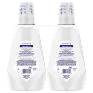 Crest 3D White Mouthwash, Teeth Whitening for Adults, 1L, 2 Pack, Alcohol Free Mouth Rinse, Breath Freshener, Antibacterial, Antiseptic,