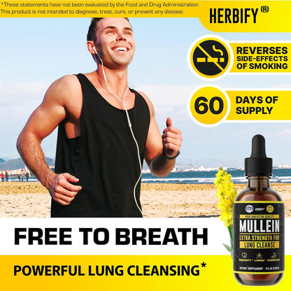 HERBIFY Bundle - Mullein Leaf Extract & Vitamin D3 - Respiratory Support & Immune Boost