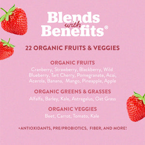 360 Nutrition Blends with Benefits Reds & Superfoods for Natural Antioxidants and Polyphenols, with Fruits & Veggies, Probiotics Digestion, Daily Energy - Berries & Cream - 30 Servings 360 NutritionBuy Supplements Australia