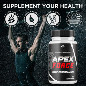 Apex Force Capsules, Official ApexForce Supplement Pills with All Natural Ingredients, Apex Force Maximum Strength Support with Premium Vitamins for Advanced Health & Overall Wellness (60 Capsules) MJOBuy Supplements Australia