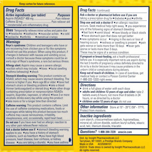 Anacin Aspirin & Caffeine Fast Pain Relief, Eases Minor Aches and Pains Due to Headache, Muscle Aches & Arthritis, 300 Count ANACINBuy Supplements Australia