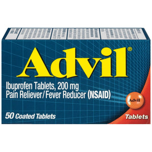 Advil Pain Reliever and Fever Reducer, Ibuprofen 200mg for Pain Relief - 50 Coated Tablets AdvilBuy Supplements Australia